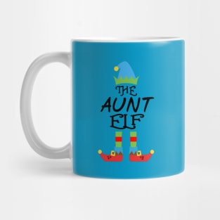 The Aunt Elf Matching Family Group Christmas Party SANTA Mug